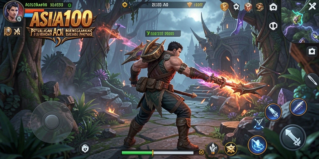 Tangkapan layar dari pertempuran intens di ASIA100.