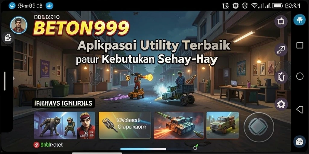 Tampilan antarmuka utama BETON999 dengan fitur Utility yang lengkap.