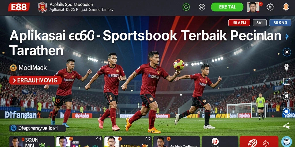 Tampilan menarik E88 saat pengguna memasang taruhan olahraga.