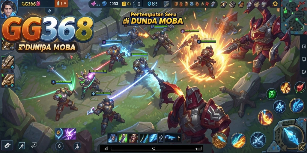 Gameplay seru di arena pertarungan GG368.