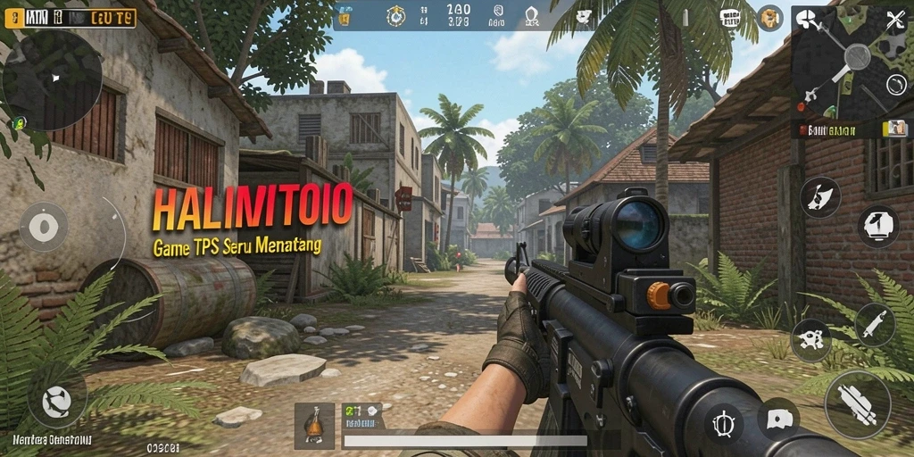 Tampilan gameplay seru dari HALIMTOTO dengan aksi tembak-menembak yang mendebarkan.