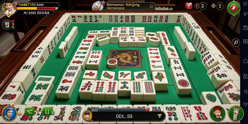 Tampilan gameplay IDEBET yang menarik dalam permainan Mahjong.