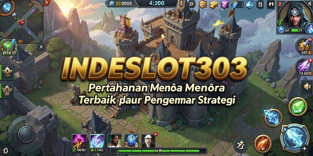 Screenshot INDESLOT303 menampilkan aksi seru dari pertahanan menara yang strategis.