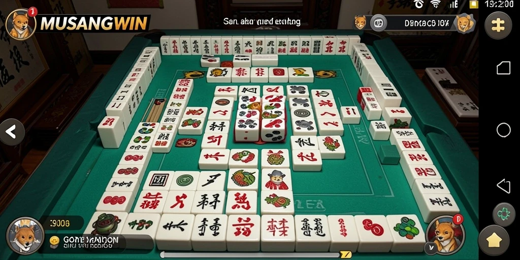 Screenshot gameplay MUSANGWIN menampilkan keseruan permainan Mahjong.