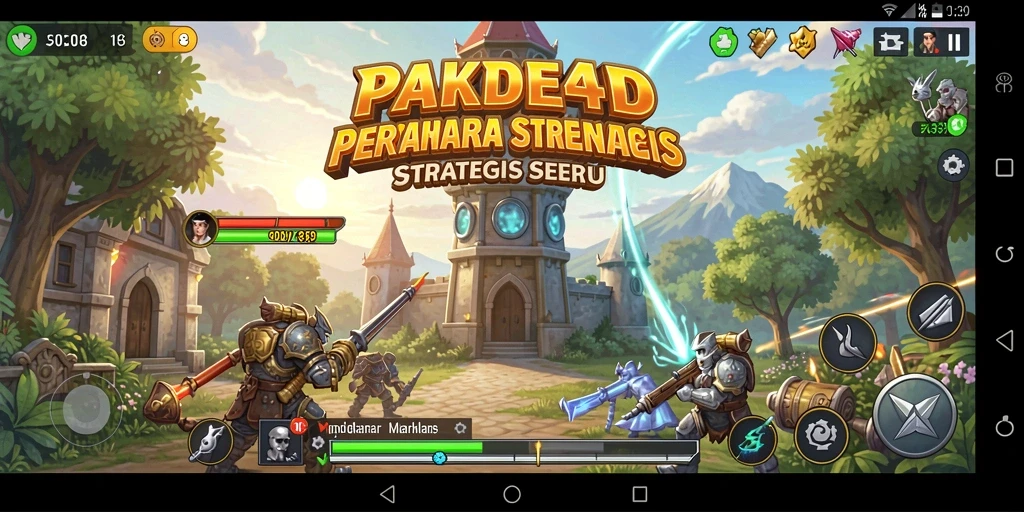 Tangkapan layar PAKDE4D menampilkan aksi Tower Defense dengan visual yang menakjubkan.