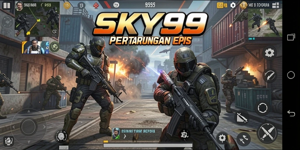 Gameplay menarik dengan aksi tembak-menembak yang intens di SKY99.